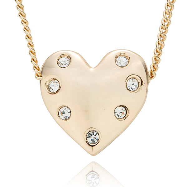 Simply Timeless Elegant Gold Plated Heart Necklace