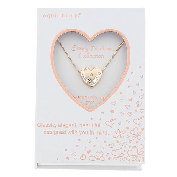 Simply Timeless Elegant Gold Plated Heart Necklace
