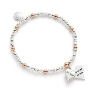 Two Hearts Two Tone Bracelet Big Hugs