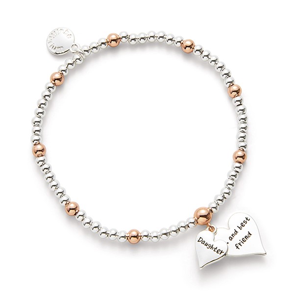 Two Hearts Two Tone Bracelet Daughter