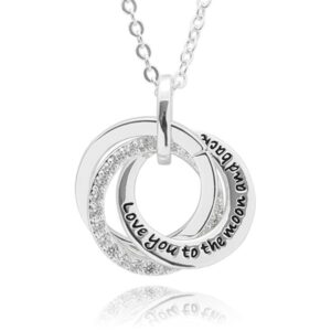Entwinded Sentiment Silver Plated Necklace Love Moon