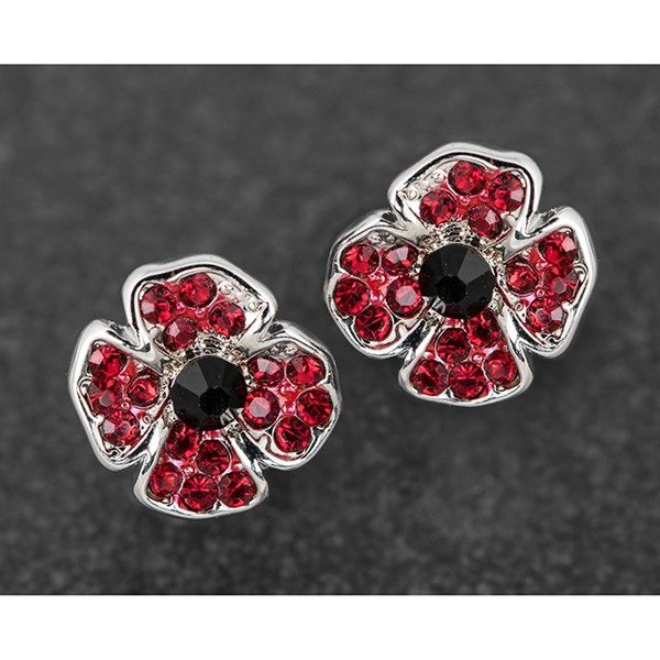 Equilibrium Poppy Clip on Earrings