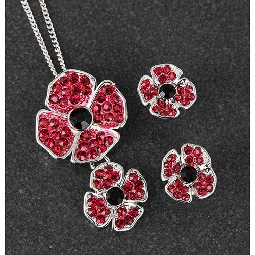Equilibrium Poppy Necklace & Earrings Set