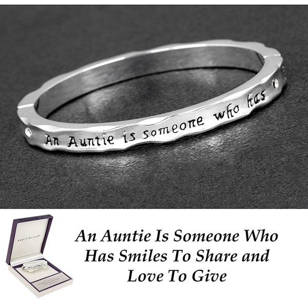 Equilibrium Silver Plated Hinged Bangle Auntie