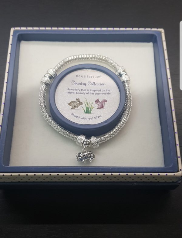 Country Sheep Mesh Silver Plated Bracelet