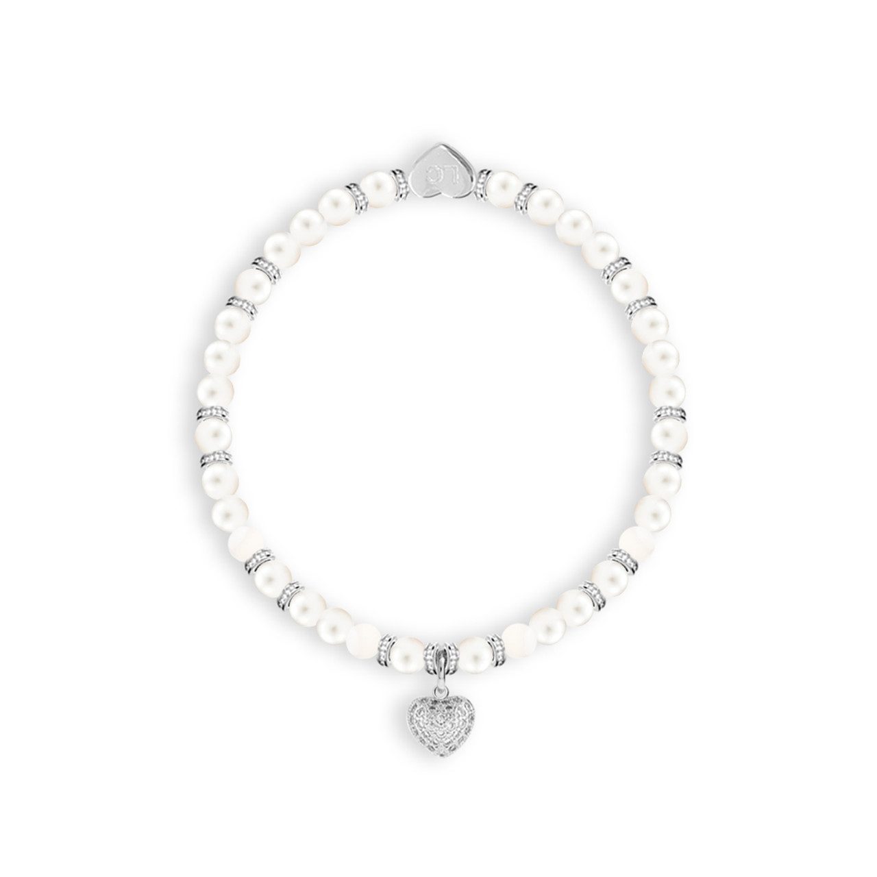 Thank You Bridesmaid - Freshwater pearls charm bracelet in flower box - Image 2